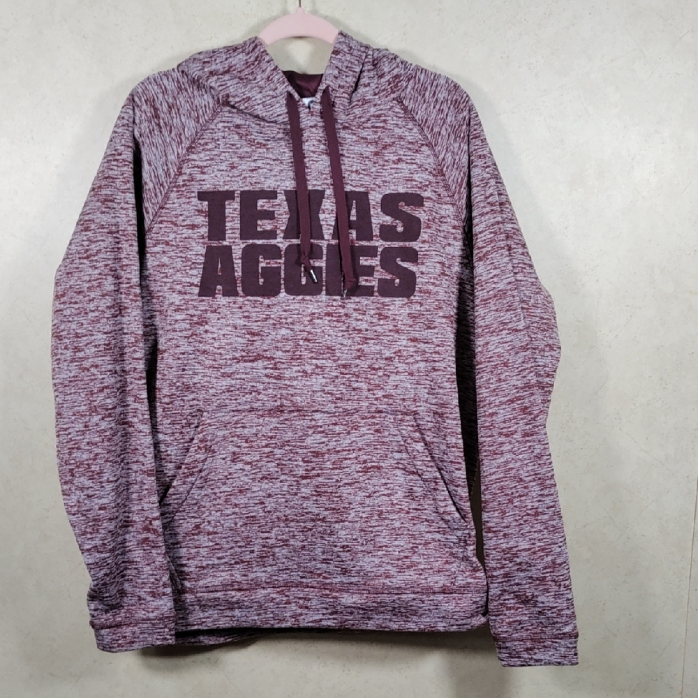 05106 Texas Aggies BAW marbled maroon and white hoodie XL